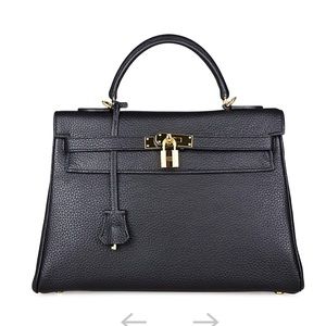 Leather Padlock Handbag (Handbagcrave)